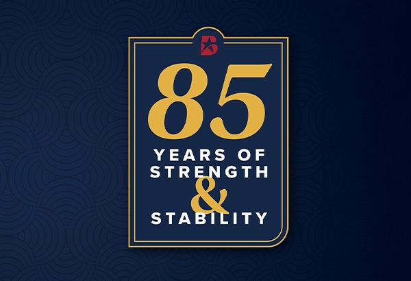 Broadway Bank 85th anniversary logo