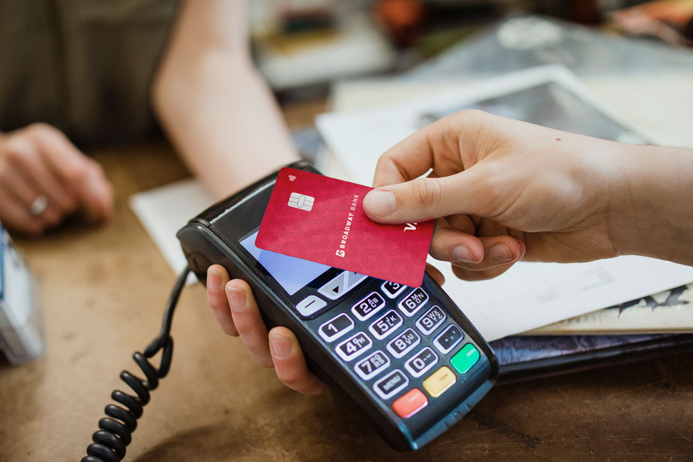 Picture of Broadway Bank debit card