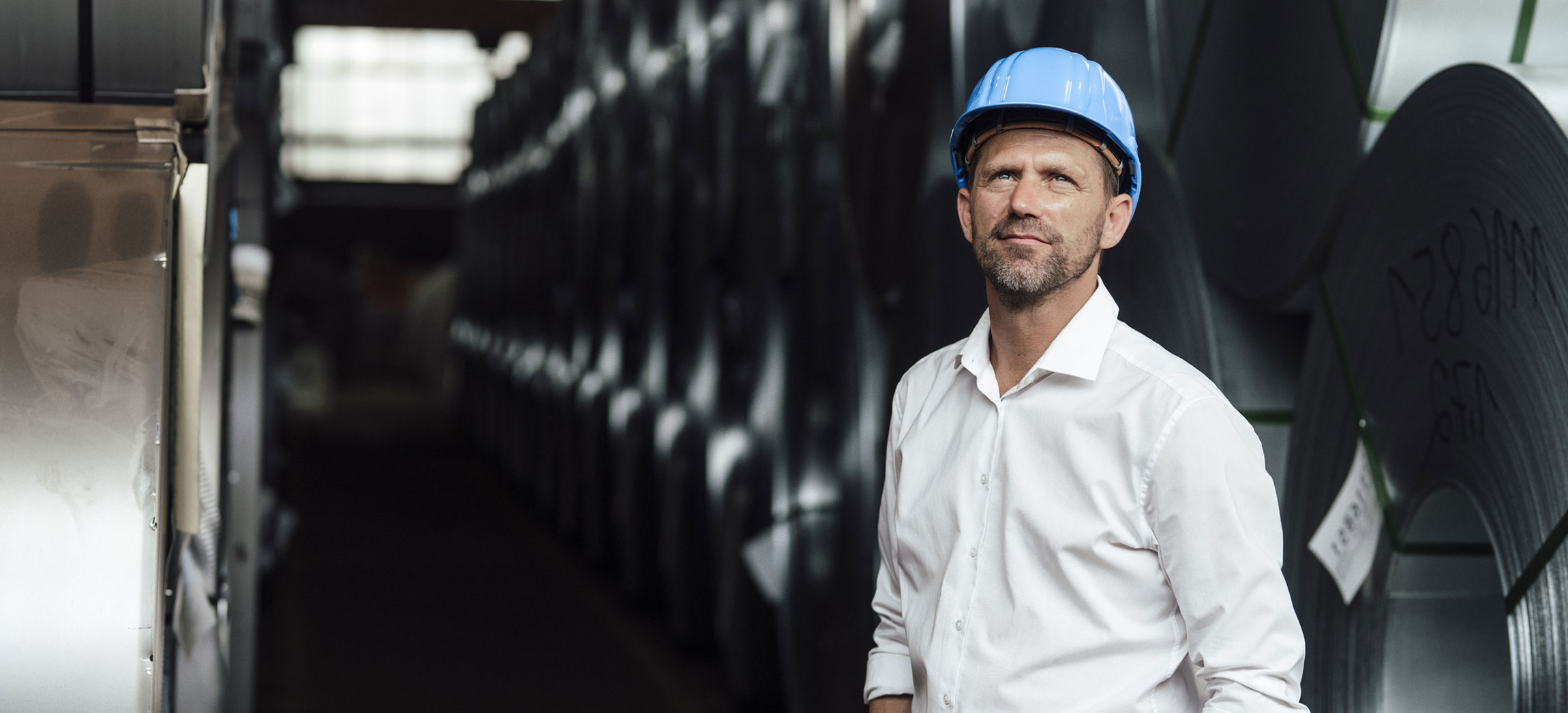 Man wearing a safety helmet