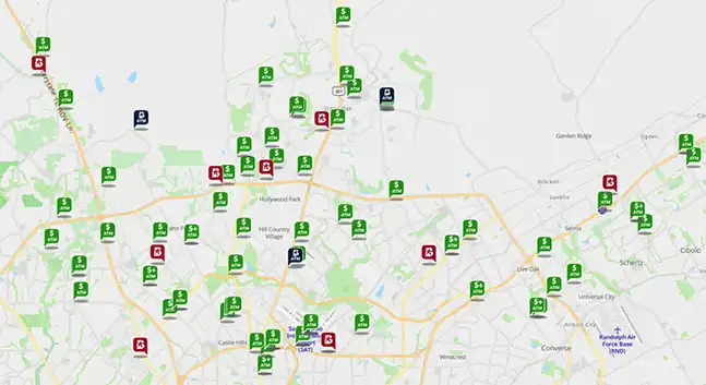 Map of Broadway Bank ATM locations