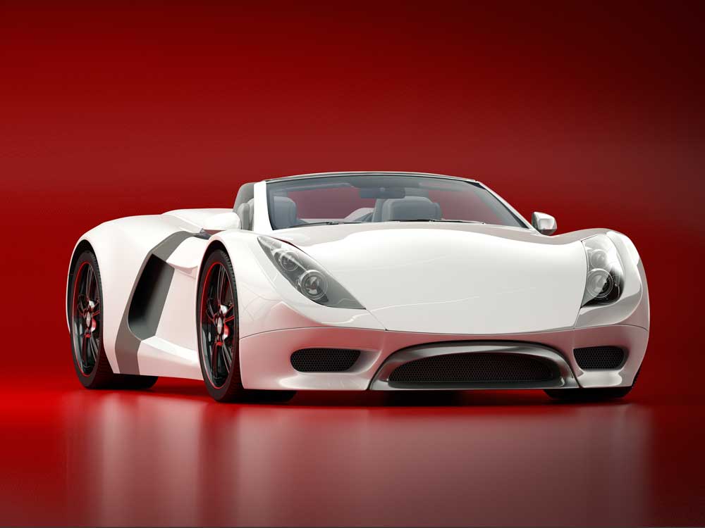 a luxury convertible sports car