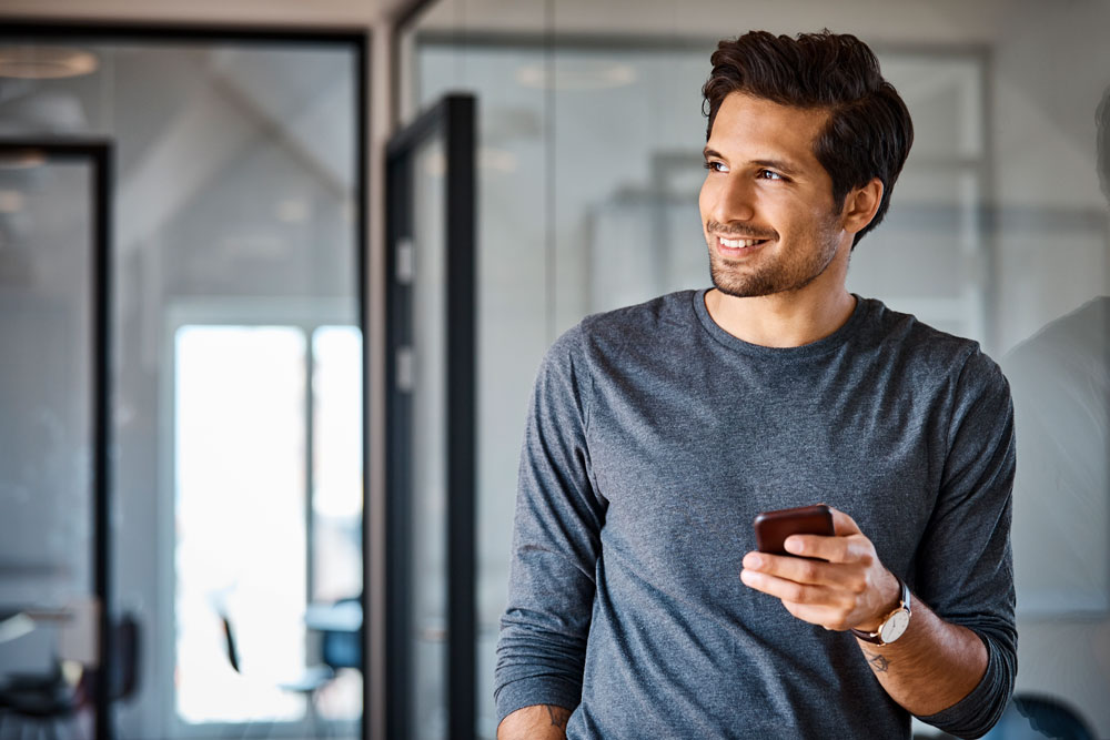 man-on-his-cellphone