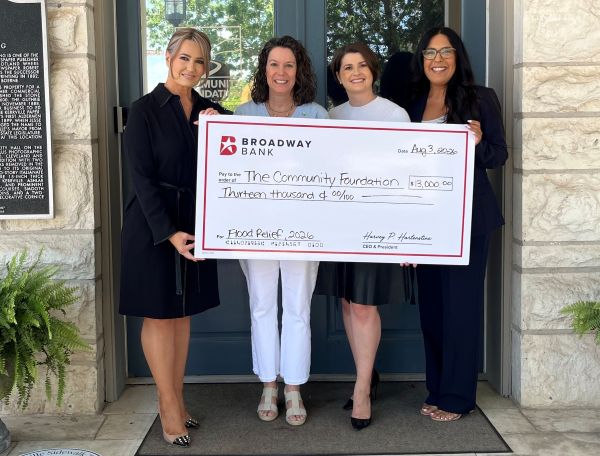 Presentation to Community Foundation Check